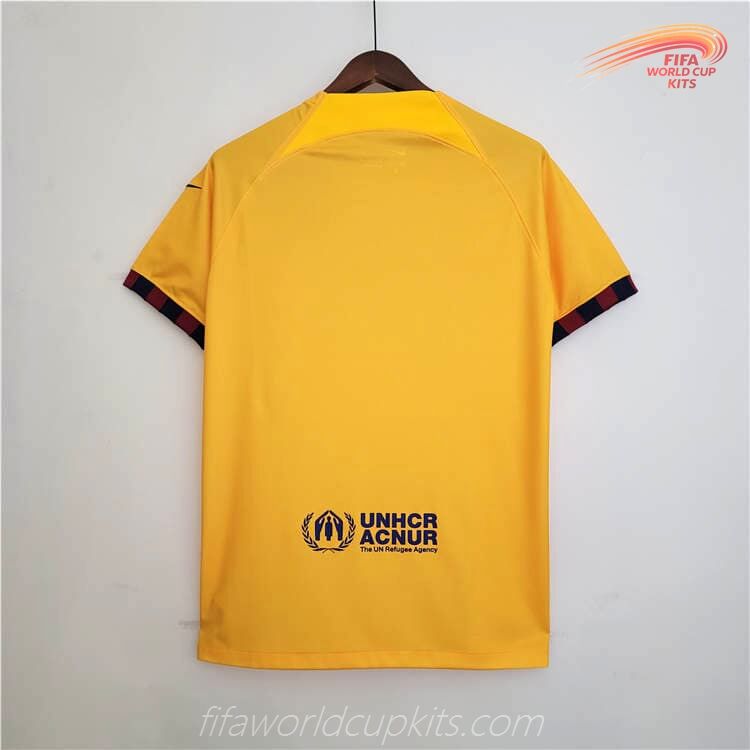 Barcelona season 22-23 Fourth Gold Soccer Jersey