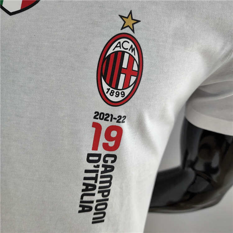 21-22 AC Milan Champion White T-Shirt - Official Replica 6707