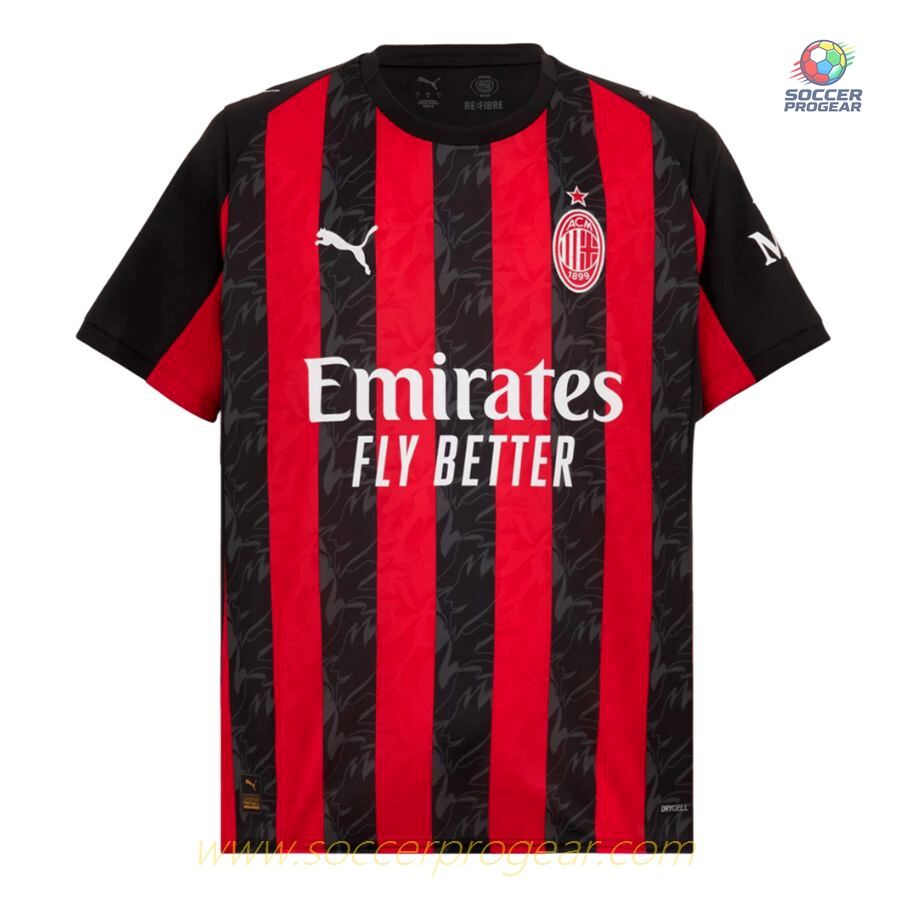 AC Milan Children Home Football Shirt Soccer Football Shirt 2025-26 Edition