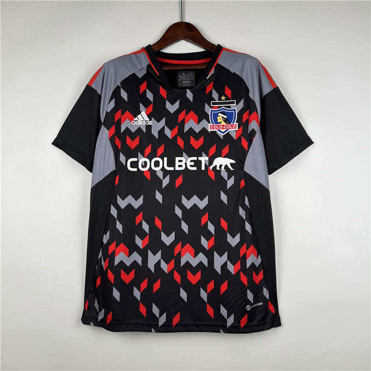 2324 Colo-Colo GreyBlack Training Shirt - Official Replica 7102