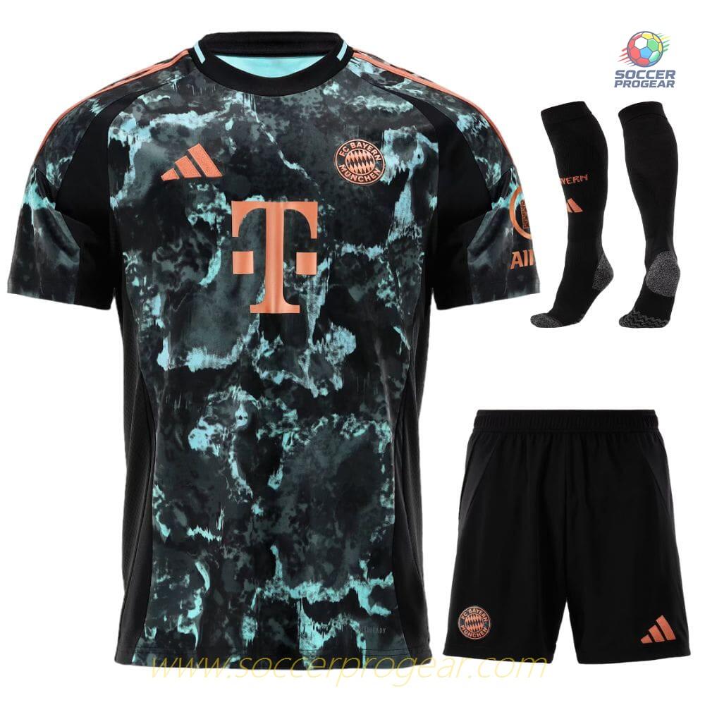 Bayern Munich Away Youth Soccer Uniform Football Jersey 2024-25 Edition
