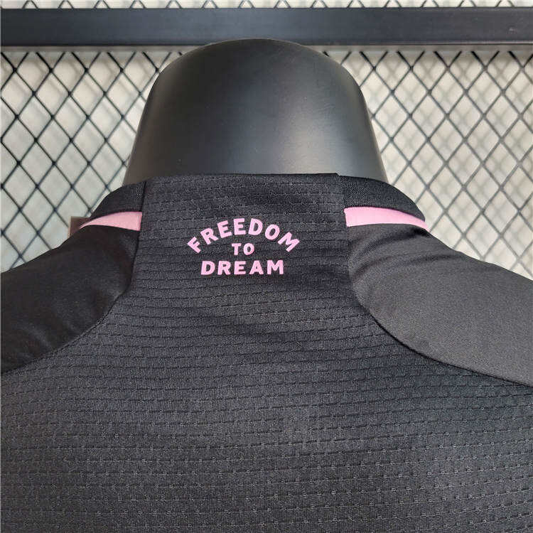 Quick Dry AUTHENTIC INTER MIAMI 2023 AWAY BLACK MATCH SHIRT