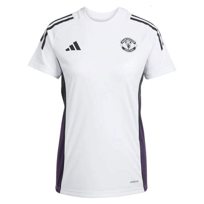 Match Quality Football Man Utd Training Jersey White Womens Zirkze...
