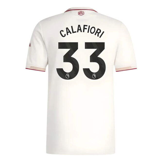 Calafiori 33 Arsenal EPL Team Contemporary Third Football Shirt