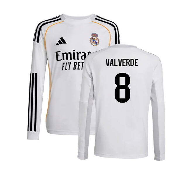 Updated Durable Real Madrid Home Soccer Jersey (Kids)