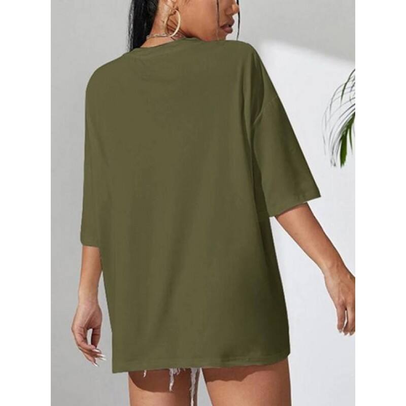 Halloween Spider Web Spider Print Drop Shoulder T Shirt MG0675