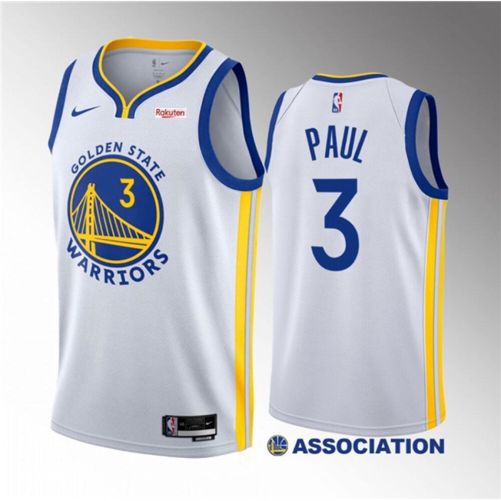 Premium 3 Golden State Warriors Jersey White - - Basketball Fan Gear