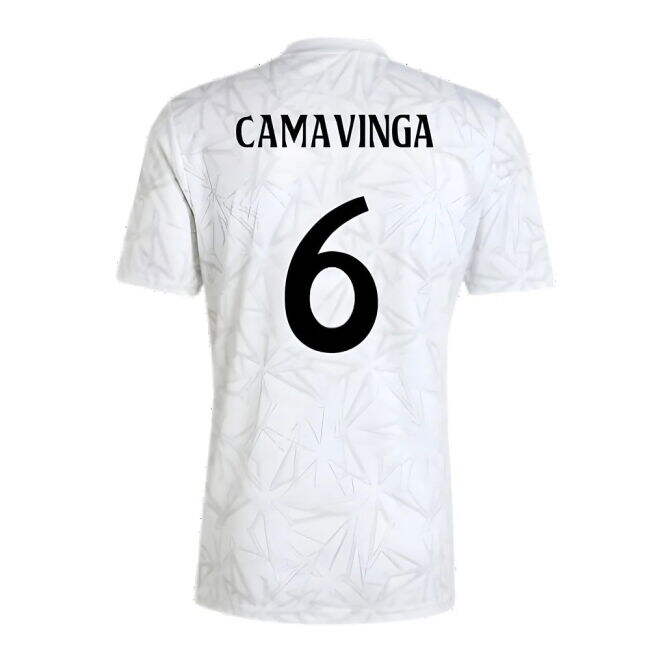 2024-2025 Real Madrid Pre-Match Shirt (White) (Camavinga 6)