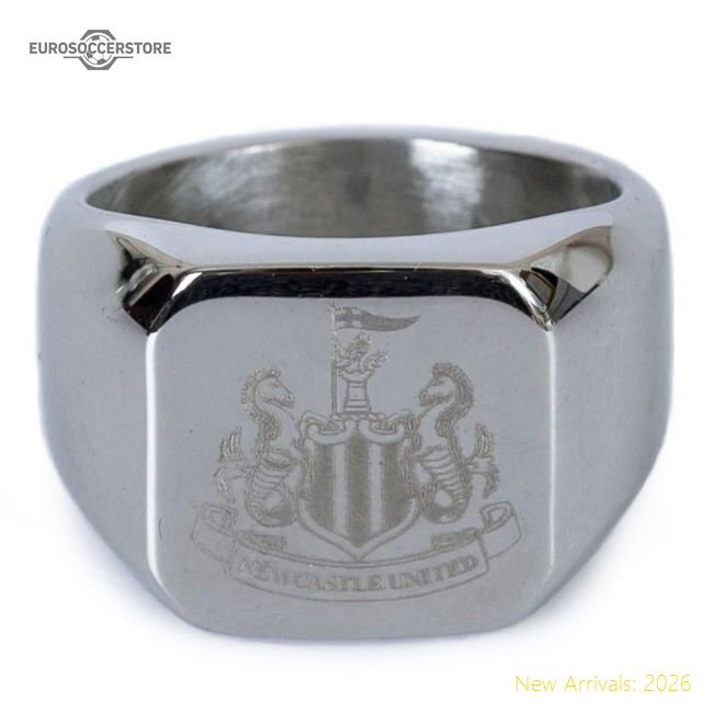 Newcastle United Fc Square Signet Ring Medium - Collectors Item