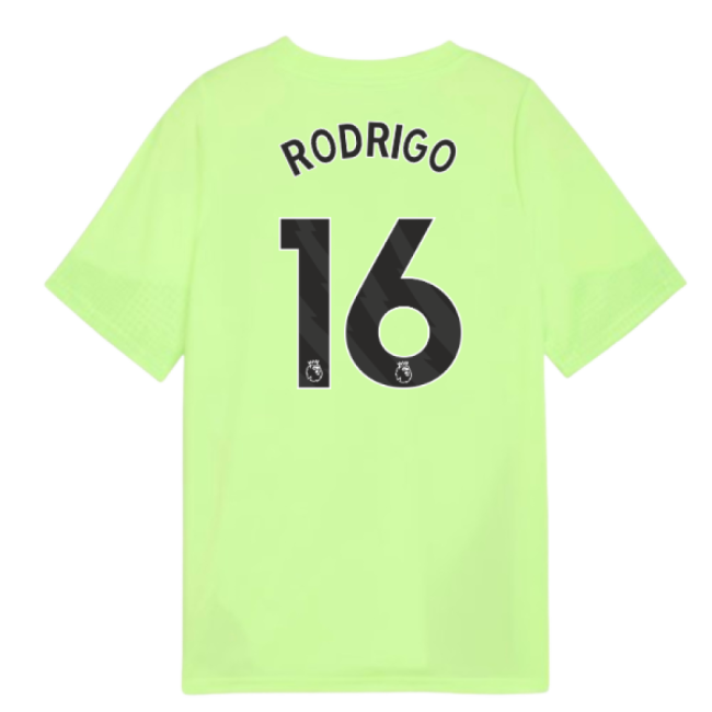 2025-2026 Man City Training Jersey (Fizzy Apple) - Kids (Rodrigo 16)
