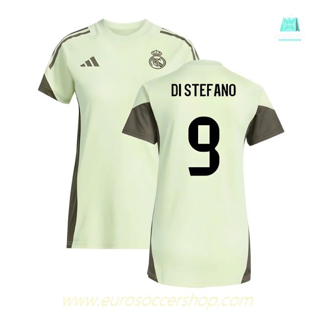 2025-2026 Real Madrid Training Jersey (Almost Lime) - Womens (Di Stefano 9)