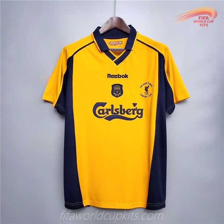 Liverpool 00-01 Away Yellow Football Kit