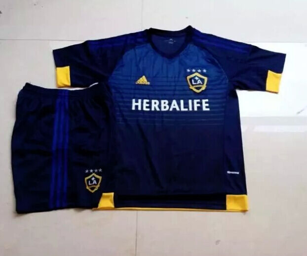 Kids LA Galaxy 2015-16 Away Soccer KitShirtShorts - Official Replica