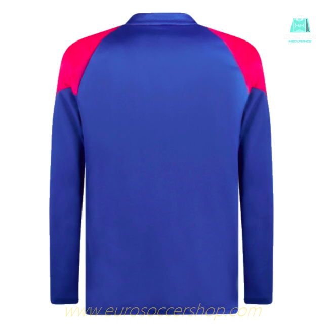 2023-2024 AC Milan Training Half Zip Top (Sapphire)