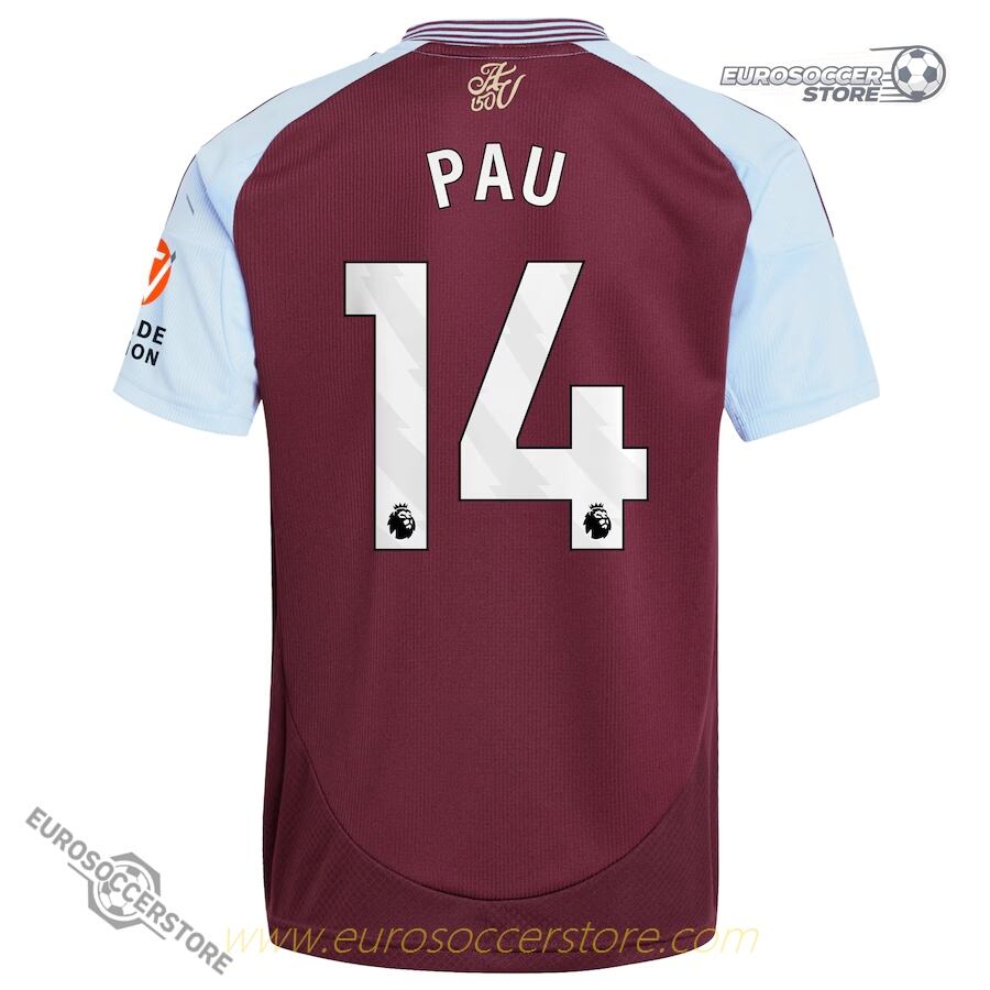 Aston Villa 24-25 Season Home Pau 14 Football Jersey