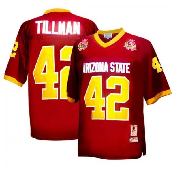 Officially Licensed Youth #42 Pat Tillman Youth(kids) Red Collection