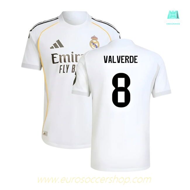 2025-2026 Real Madrid Authentic Home Shirt (Valverde 8)