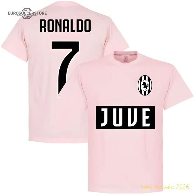 Exceptional Juve Ronaldo 7 Team T-shirt - Pink - Supporter Edition