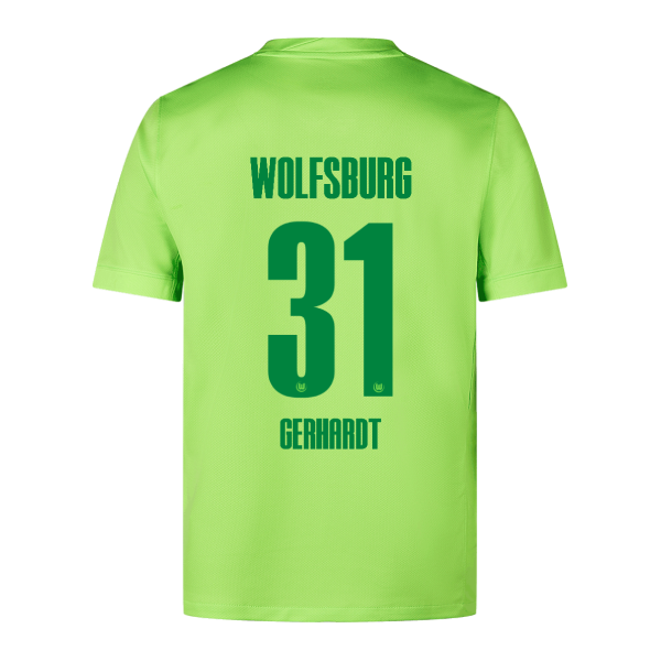 Wolfsburg 24-25 Home Jersey featuring Gerhardt with the number 31