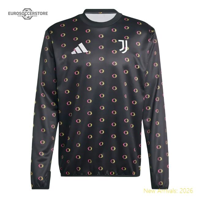 Excellent 2024-2025 Bianconeri Pre Match Warm Up Top (black)