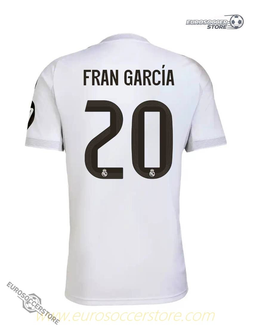Fran García's 2025-26 Real Madrid Home Jersey Version 20