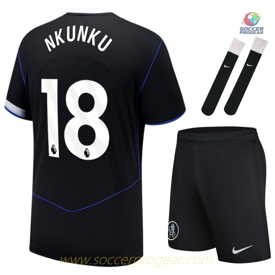 Chelsea Third Children Kit Football Jersey 2025/26 Collection Nkunku