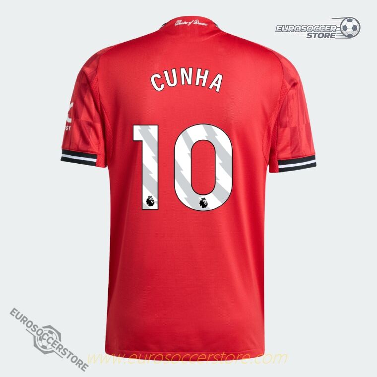 Manchester United 25-26 Home Jersey CUNHA 10 (Player Version)