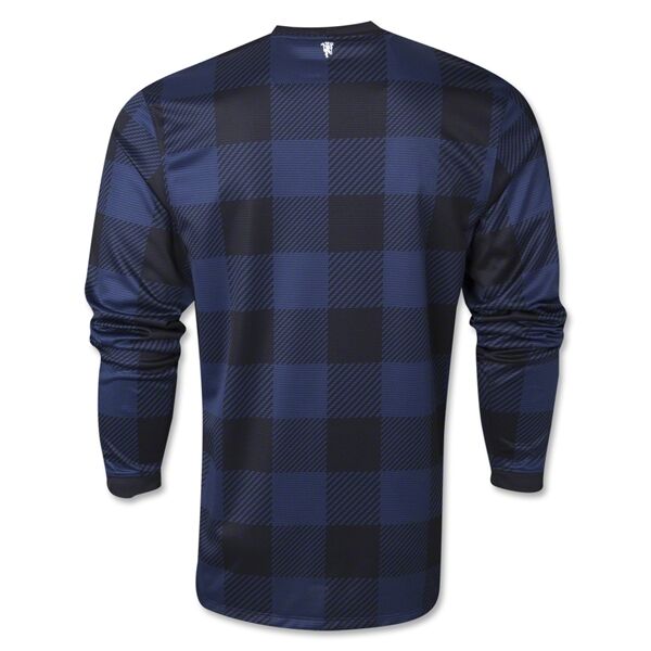 13-14 Manchester United Away Black Long Sleeve Jersey Shirt -