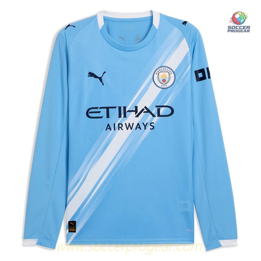 Manchester City Home Soccer Shirt 2025-2026 Season LS Edition