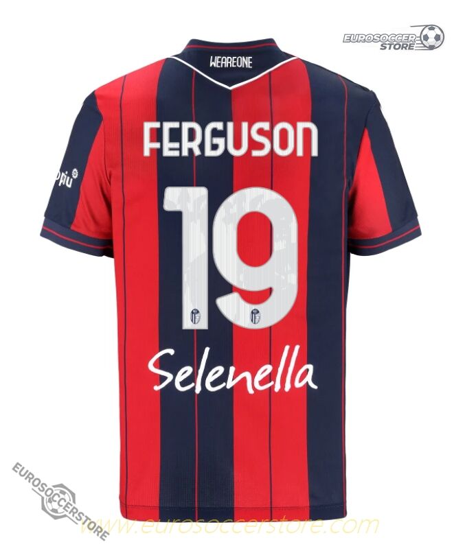 Bologna's 25-26 Home Jersey featuring FERGUSON with the number 19