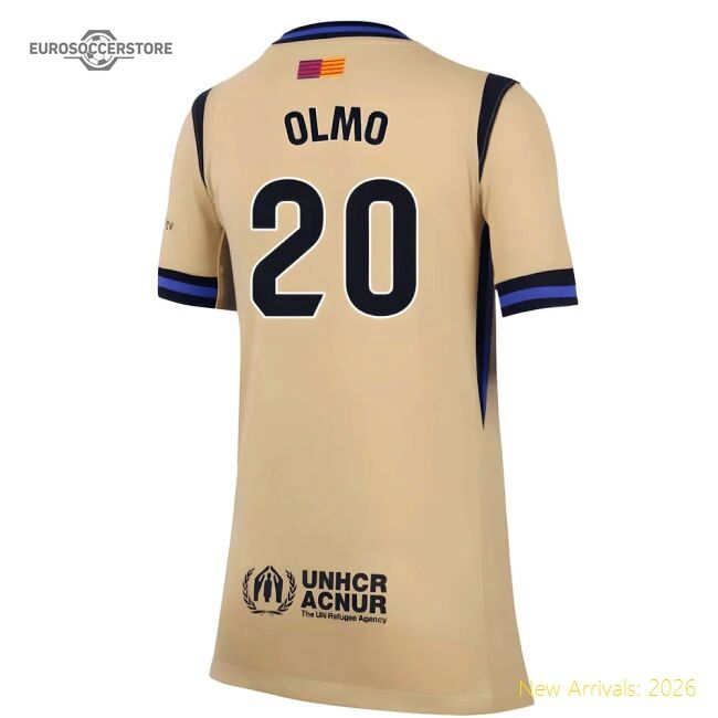 First-class Barcelona Away Olmo Jersey 2025-2026 Moisture-wicking