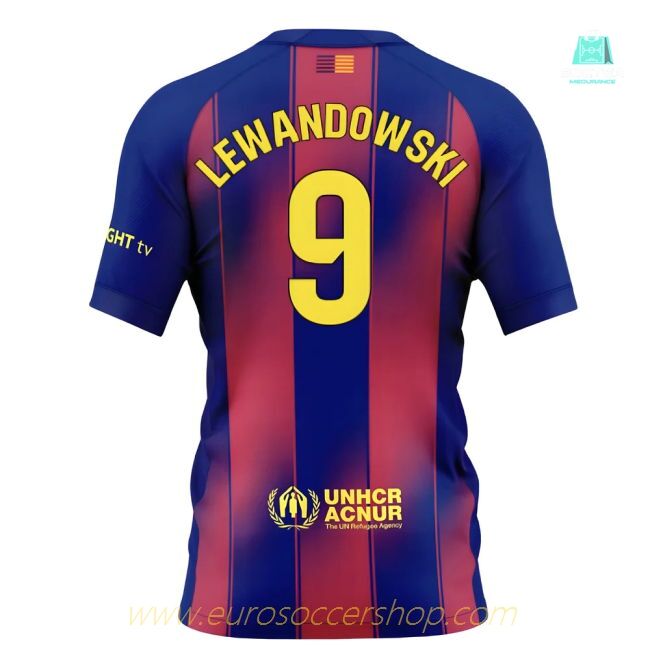 2025-2026 Barcelona Home Shirt (Kids) (Lewandowski 9)