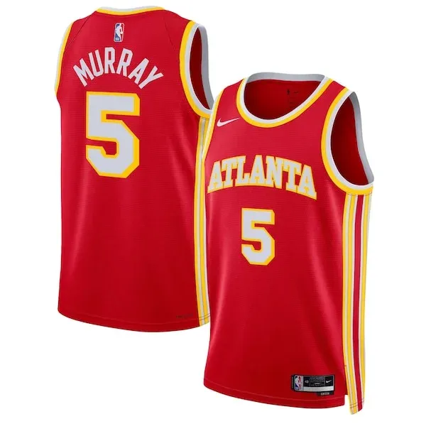 Superior Dejounte Murray ATL Basketball Jersey - Red - Fan Favorite