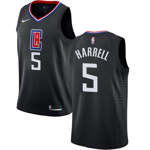 Nike Los Angeles Clippers #5 Montrezl Harrell Black NBA Swingman Statement Edition Jersey Mens