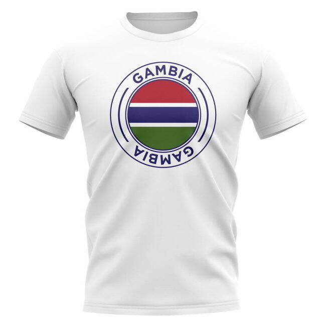 Gambia Football Badge T-Shirt (White)
