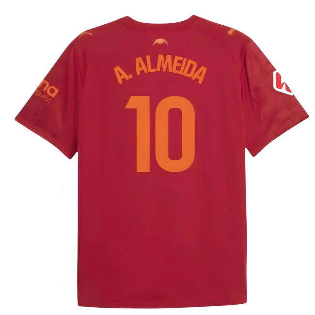 Camiseta Valencia 2025-2026 Visitante Niños - Oficial Con Almeida 10