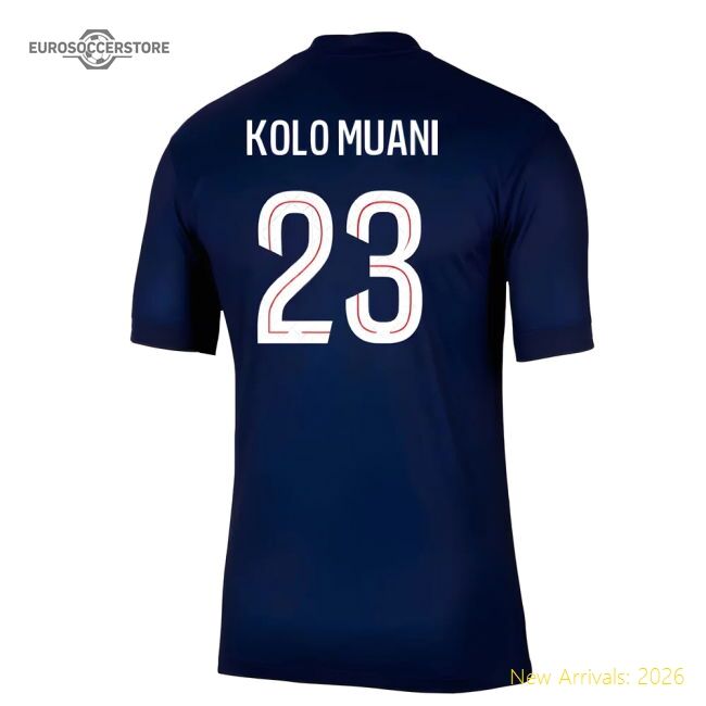 Match-Day 2025-2026 Psg Paris Saint Germain Home Shirt (Kolo Muani 23)