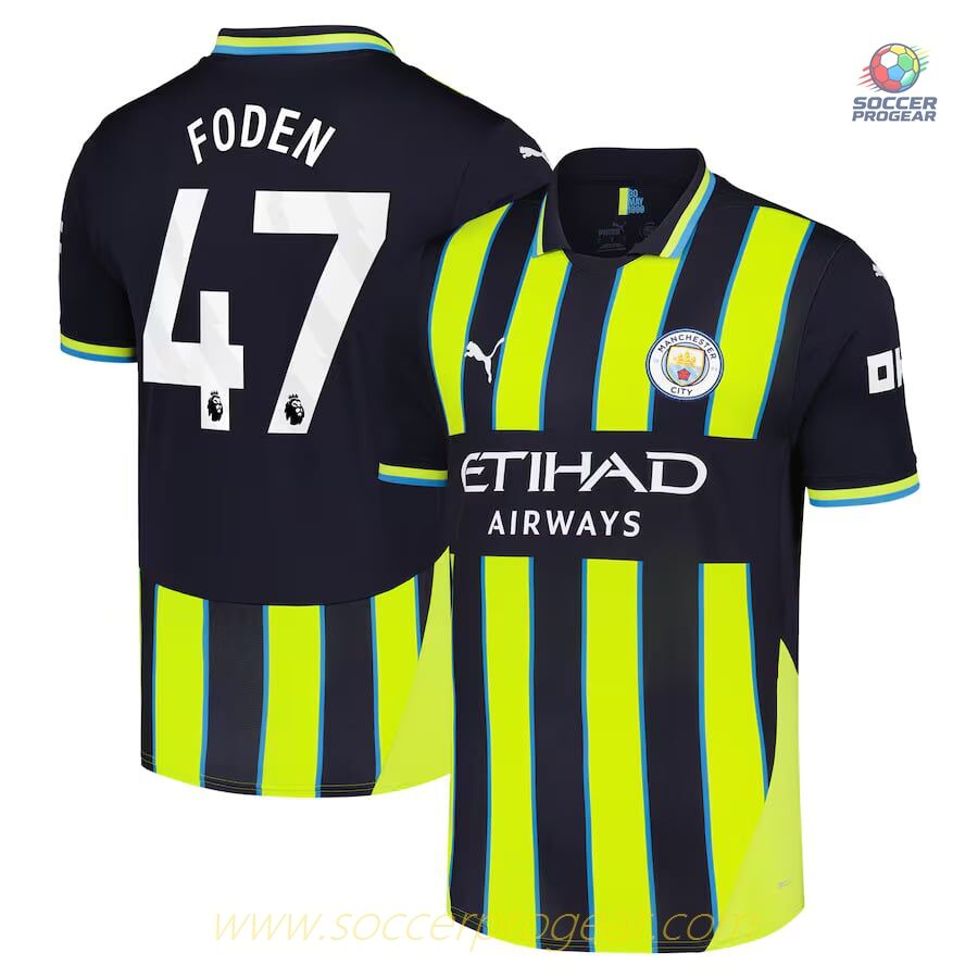 Manchester City Away Soccer Shirt 2024-2025 Season Foden