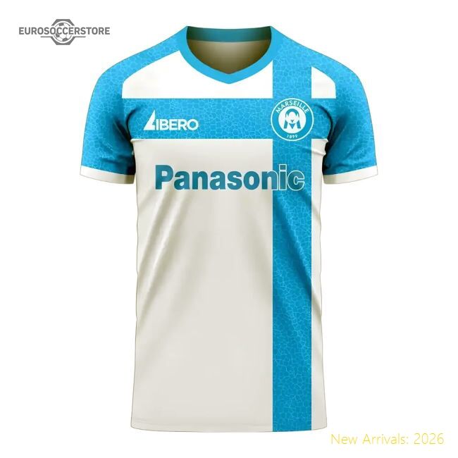 High-Quality Marseille 2025-2026 Home Concept Football Kit (Libero)