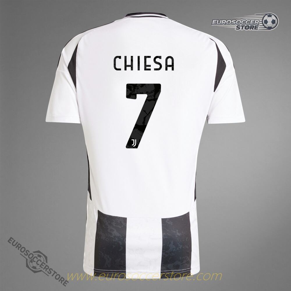 Juventus 24-25 Season Home Jersey with CHIESA 7 Printing