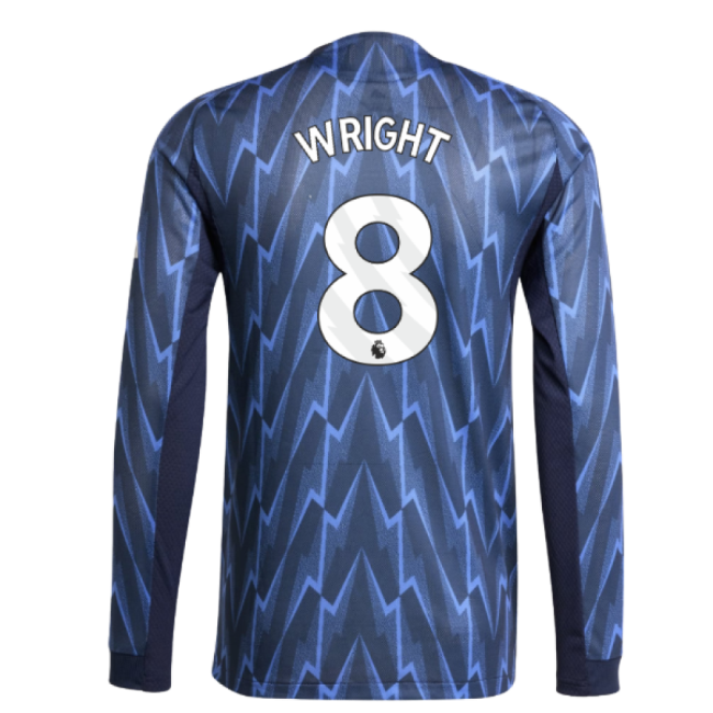 Arsenal Arsenal Authentic Long Sleeve Away Shirt Wright #8 Officia...