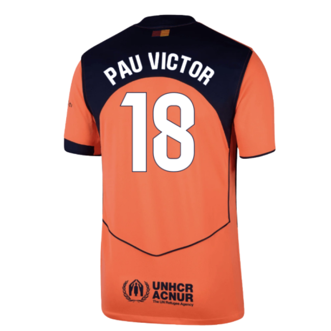 2025-2026 Barcelona Third Shirt (Pau Victor 18) - Stadium Quality -...