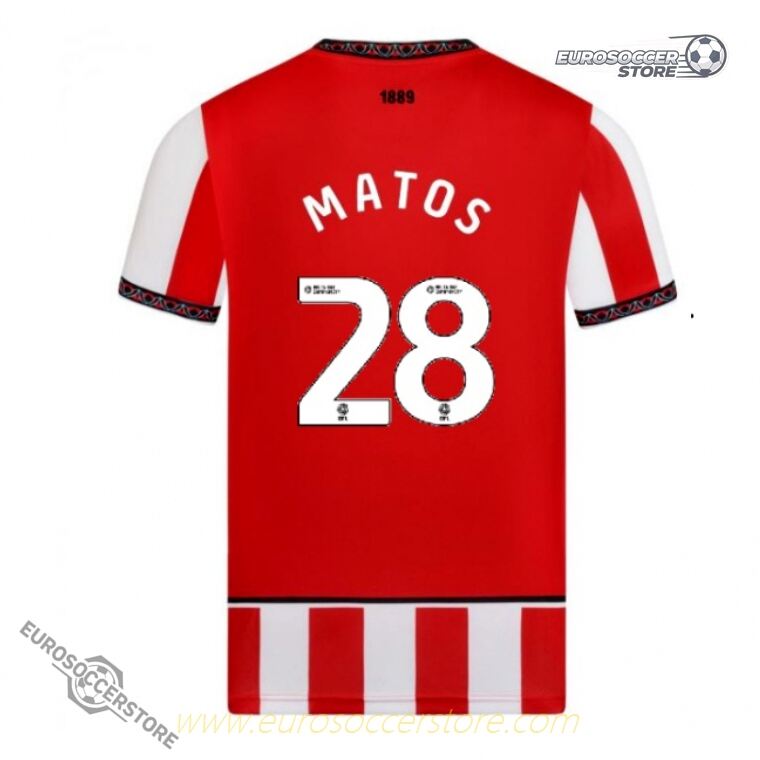 Sheffield United 25-26 Home MATOS 28 Football Jersey