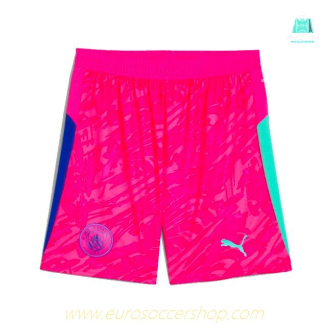 2025-2026 Man City Goalkeeper Home Shorts (Pink)