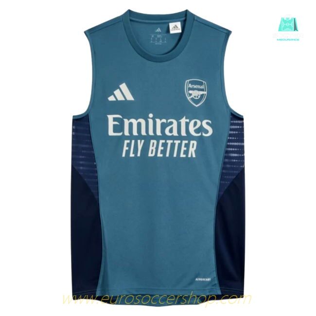 2025-2026 Arsenal Sleeveless Jersey (Blanch Blue) (Your Name)