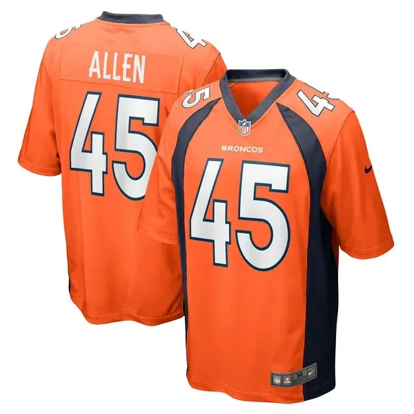 None Christopher Allen Game Jersey - Orange | NFL Player Jersey