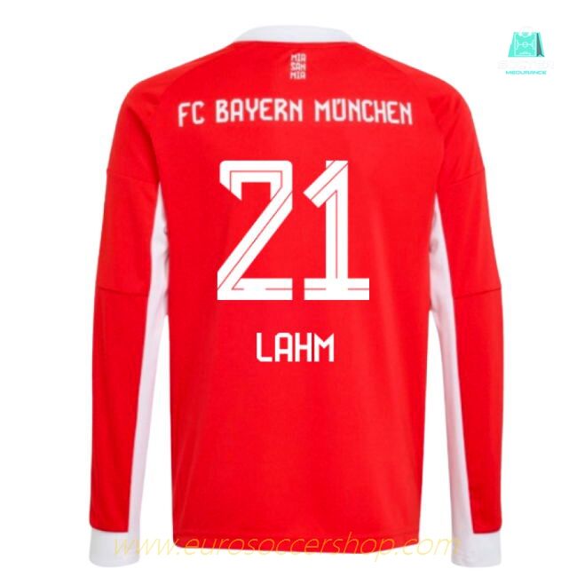 2025-2026 Bayern Munich Long Sleeve Home Shirt (Kids) (Lahm 21)