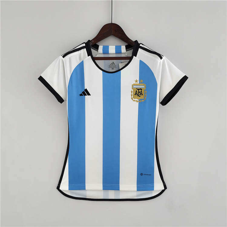 Women's Argentina World Cup 2022 Home Blue Soccer Jersey Football