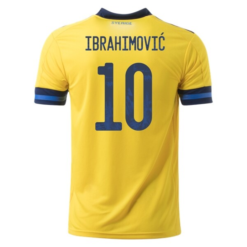 Euro 2020 Sweden Home Yellow Soccer Jersey Shirt 10 IBRAHIMOVIC -