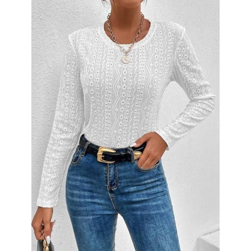 Embroidered Long Sleeve Blouse XG7598